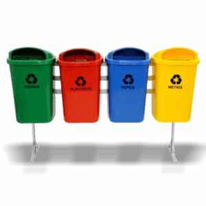 KIT COLETA SELETIVA PAPELEIRA 50L