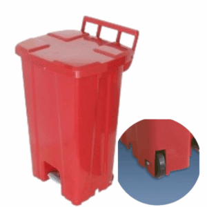 LIXEIRA COM PEDAL E RODAS 100L