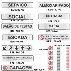 PLACAS ALUMÍNIO INFORMATIVA 5X25CM