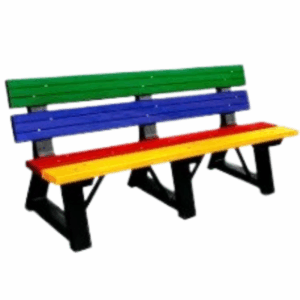 BANCO MADEIRA PLÁSTICA COLORIDO