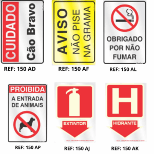 PLACAS ALUMÍNIO INFORMATIVA 16X23CM