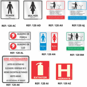 PLACAS ALUMÍNIO INFORMATIVA 15X15CM